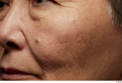 Face Mouth Nose Cheek Skin Woman Asian Chubby Wrinkles Studio photo references